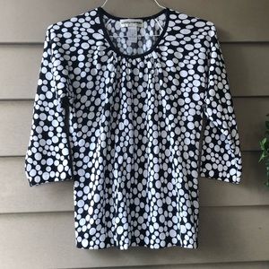 EUC Cathy Daniels Polka Dot Top